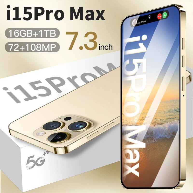 I15 Pro Max 5G ޴, Ǯ ũ, 7.3 ġ HD ޴, 4G Ʈ  , 16GB + 1TB ޴, ۷ι 